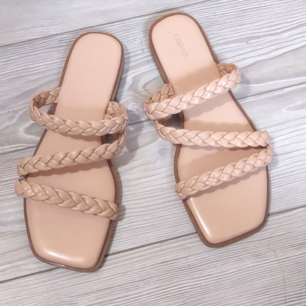 (S-2456) 🔥3/$20🔥  vodvob Women's Braided Flat Sandals Sz 7